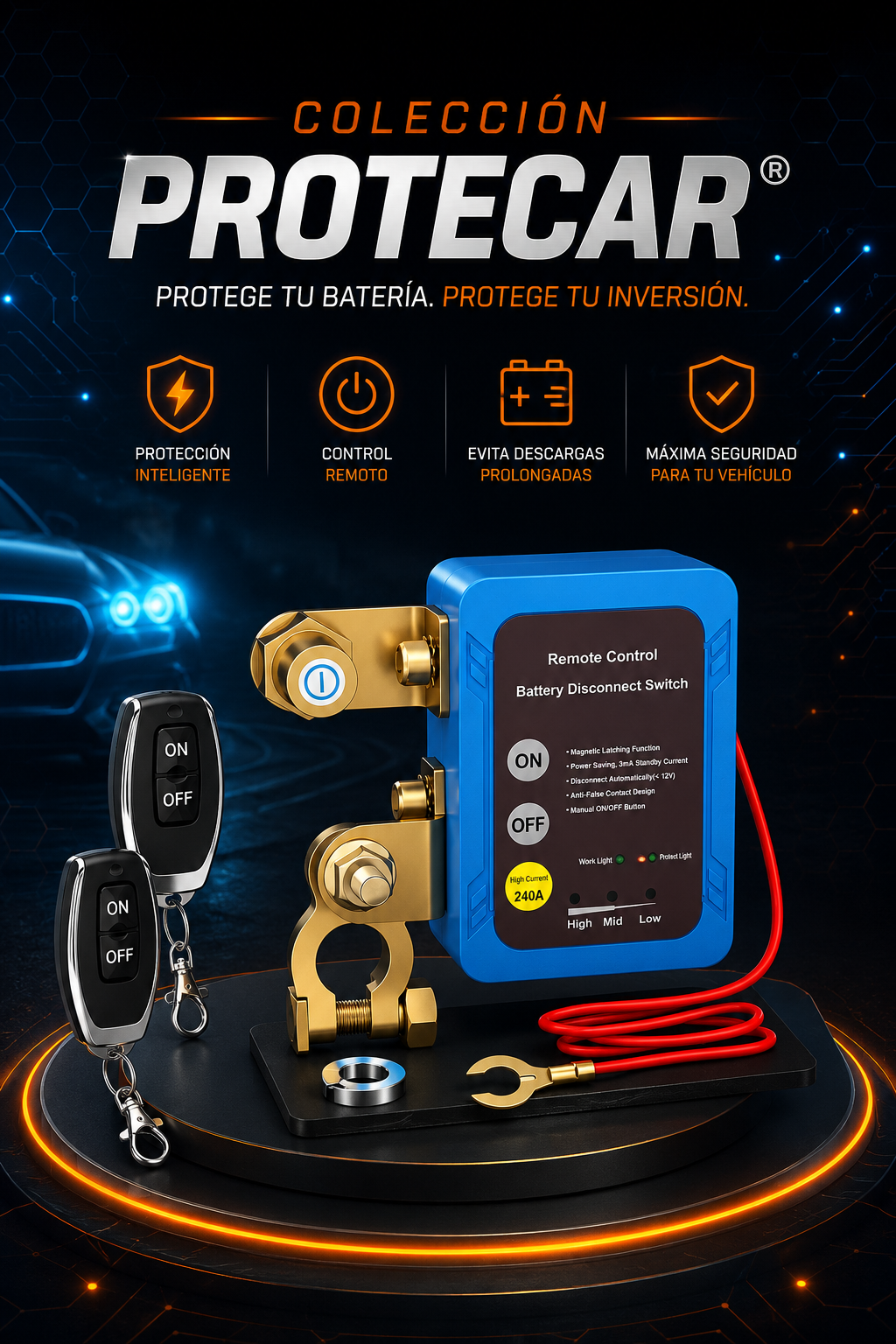 Protecar®-Desconectador Inteligente de bateria